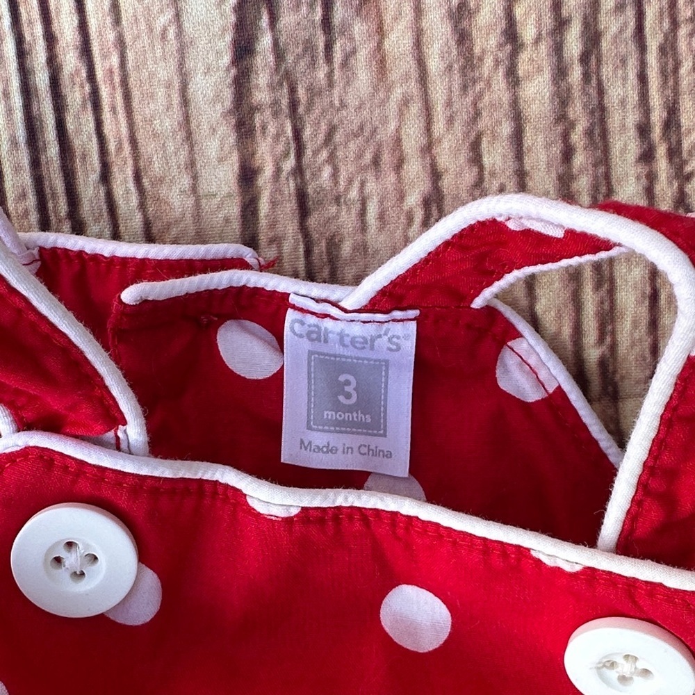 Carter's Red Polka Dot Dress - Picture 3 of 4